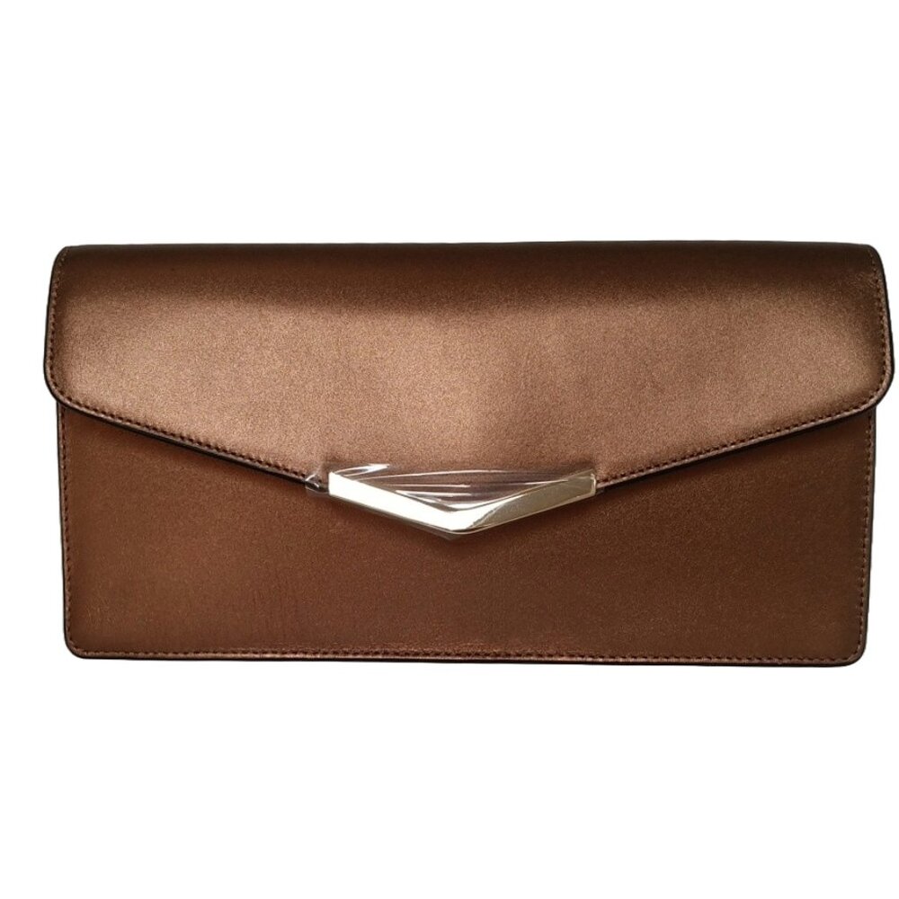 Demi Clutch Malibu Bronze Leather Handbag Time's Arrow NWT